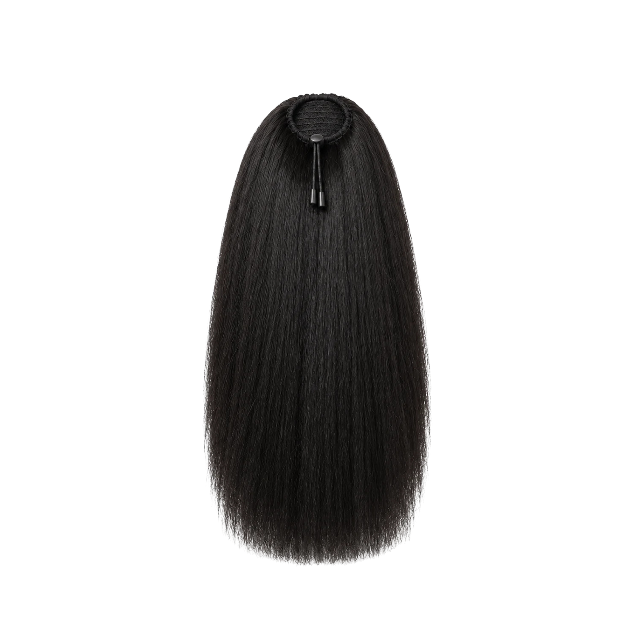 Natural Straight Drawstring Ponytail